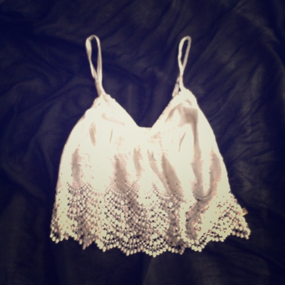 Hollister Tops - White Hollister crop tank