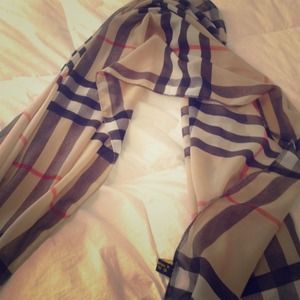 Burberry inspired scarf chiffon.