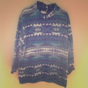 Ashly Brent Oversized Tribal Print Sweatshirt