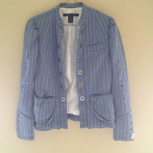 REDUCED Marc Jacobs Blue Striped Structure Jacket