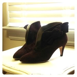 Genuine Brown Suede Ankle Booties by Bettye Muller