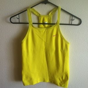 Nike yellow double strap tank !!