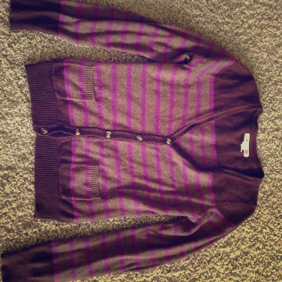 Purple and brown sweater/cardigan! - Picture 1 of 1