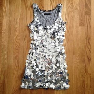 Arden B Dresses - Arden B. silver minidress w/all over pailletes Arden B Dresses - Arden B. silver minidress w/all over pailletes