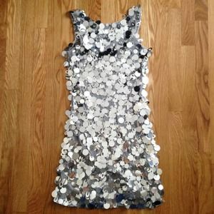 Arden B Dresses - Arden B. silver minidress w/all over pailletes Arden B Dresses - Arden B. silver minidress w/all over pailletes