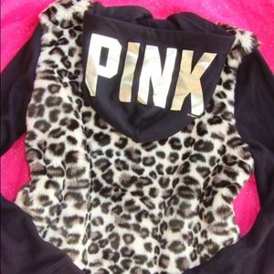 Wanted: Victoria's Secret Pink Leopard Fur Hoodie