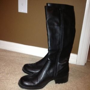 Zip up Man Made Leather (Faux) Black