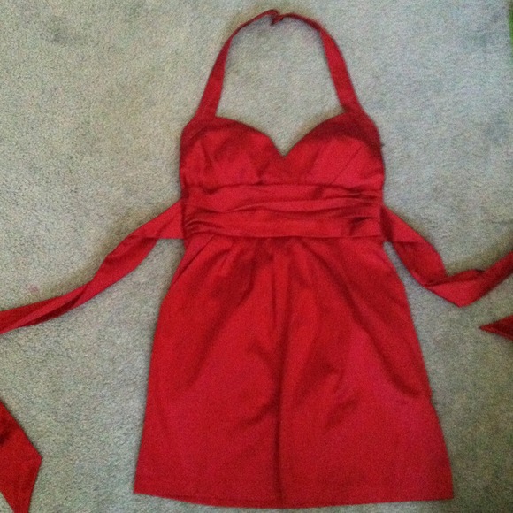 Red Halter Mini Dress
