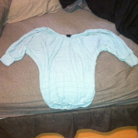Light blue half sleeve top