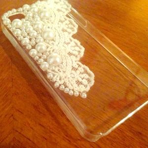 BUNDLED Pearl and lace iPhone 4/4s case