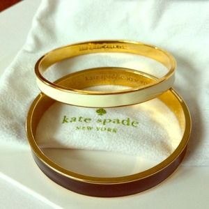 Kate Spade Bangles (one white & one black)