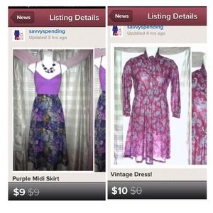 BUNDLE:Vintage Dress & Purple Midi