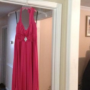 Very pretty hot pink formal halter top dress