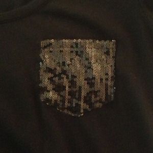 Great scoop neck tee with some bling!