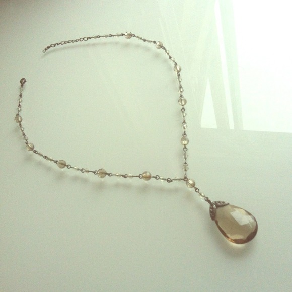 🎉BUNDLED🎉Smokey quartz colored vintage necklace