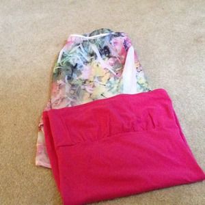 Hot pink shirt  and cute shirt
