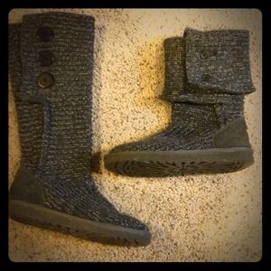 Grey Knit Ugg Boots