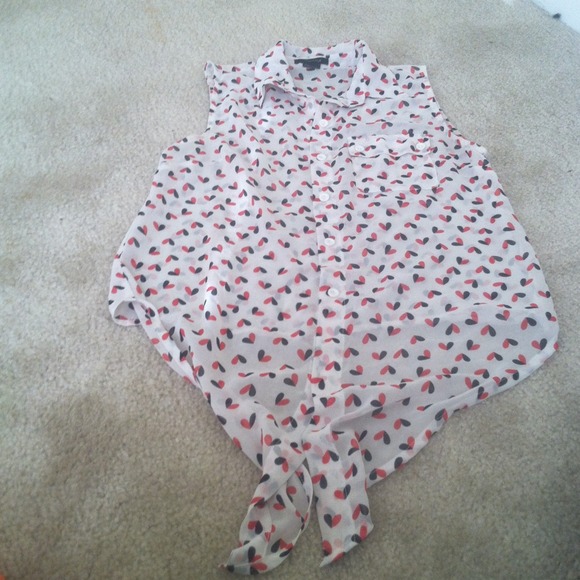 A beautiful heart button up shirt