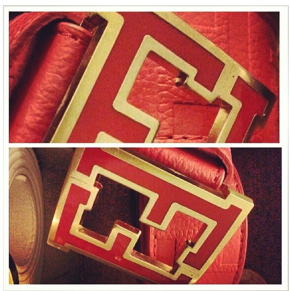 Red Fendi belt