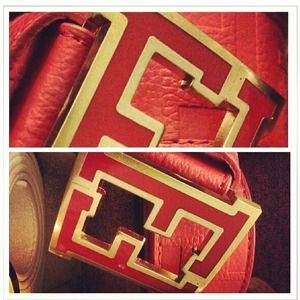 Red Fendi belt