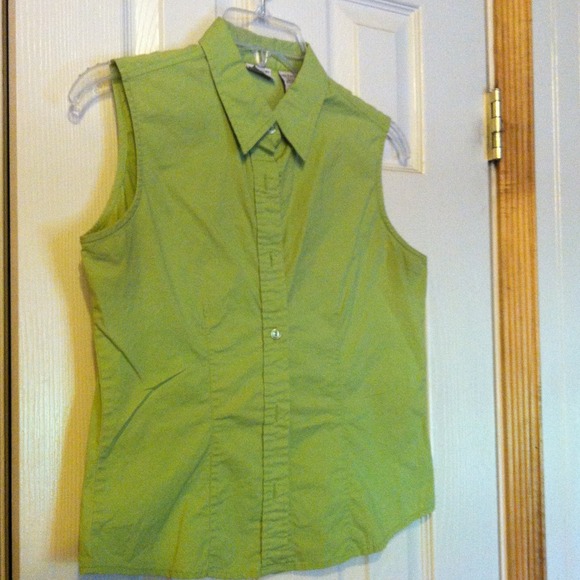 Lime Green Sleeveless Top - Picture 1 of 3