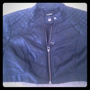 Vintage Black BeBe leather jacket