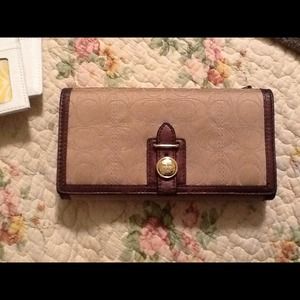 Coach wallet with checkbook
