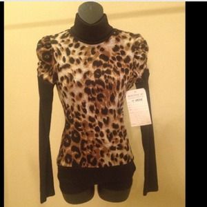 Animal print long sleeve top!