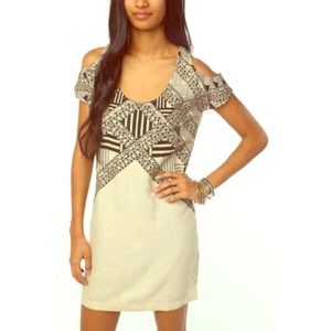 Urban Outfitters Ecote cold shoulder geo dress