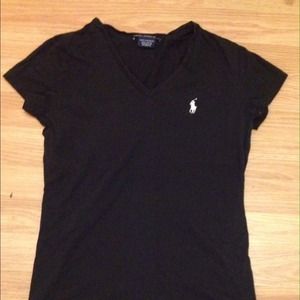 Black Ralph Lauren Polo V-Neck