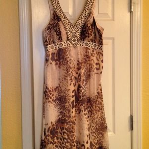 Animal print cocktail dress