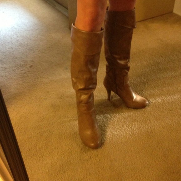 Express, knee high brown boots