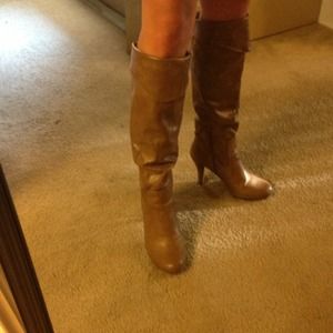 Express, knee high brown boots