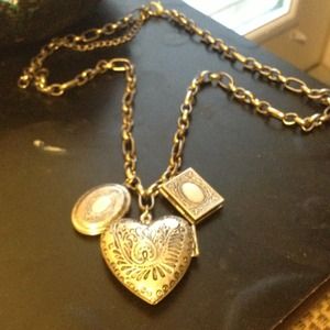 Chrome charm necklace