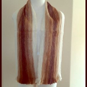 Brown & Cream Scarf.     SOLD