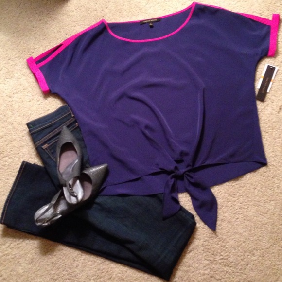 Brand New Cynthia Steffe Tie Front Shirt - Picture 4 of 4