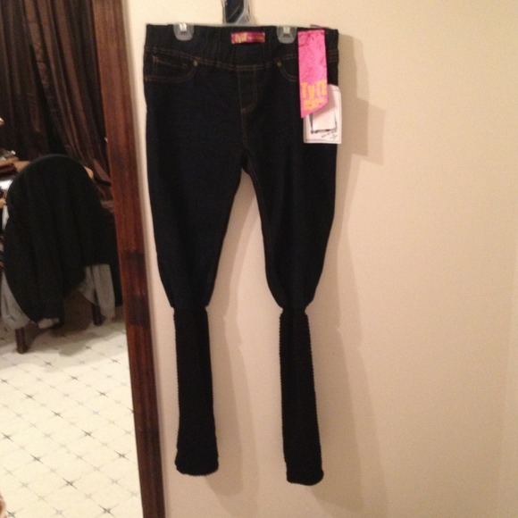 Leg warmer stretch jeans