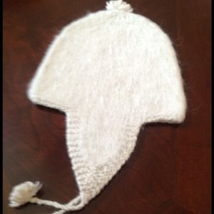 Cream Hat w/Ear Flaps