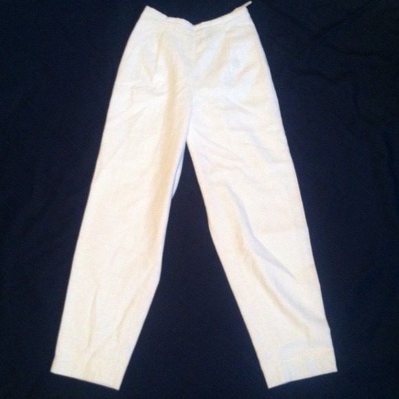 Cream tapered trousers - Picture 2 of 4