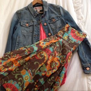 SOLD New York & Co. Brown floral skirt.