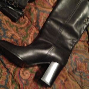 Coach boots. Never worn. Black leather