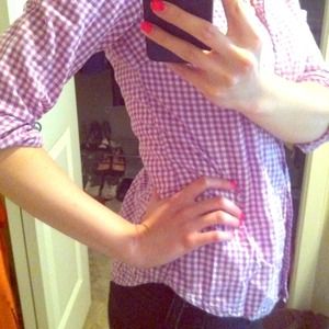 Jcrew gingham print button down shirt