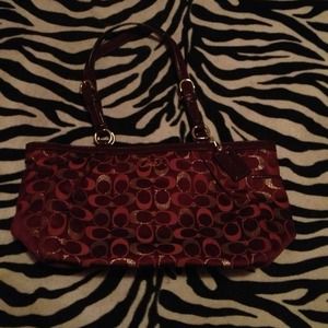 Burgundy Authentic Coach Purse