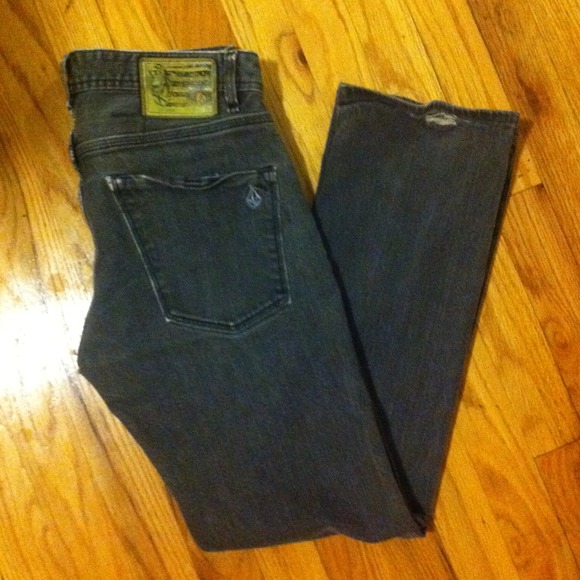 Volcom black acid washed slim fit jeans - Picture 3 of 4