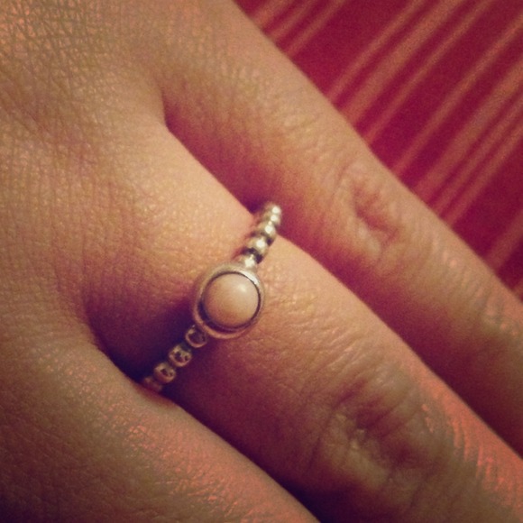 🚫SOLD🚫Pandora sterling silver and pink opal ring
