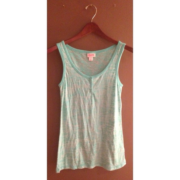 Turquoise Burnout Tank Top