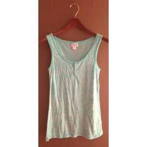 Turquoise Burnout Tank Top