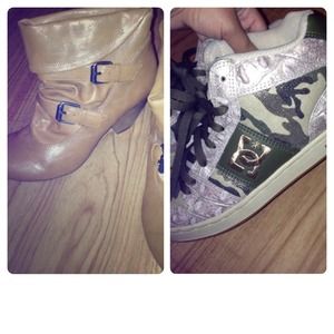 Dc sneaker women's/ tan boots both size 7
