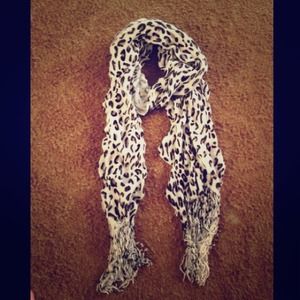 White Cheetah Scarf
