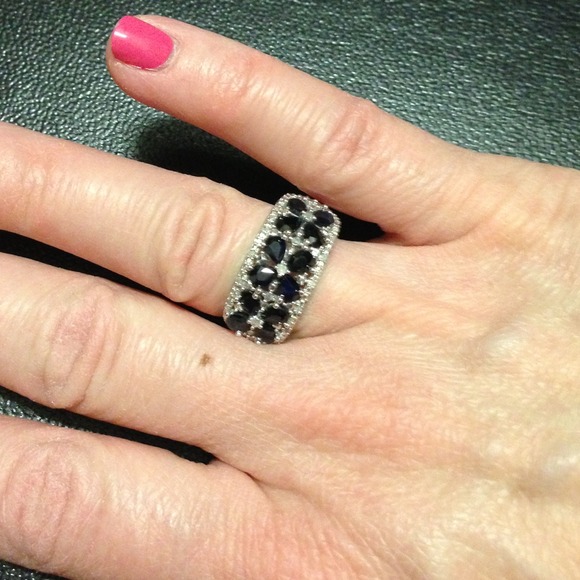 Dark midnight blue jewel ring